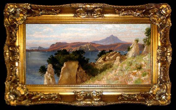 framed  Edith Corbet Ciceros Villa and the Bay of Baiae, ta009-2